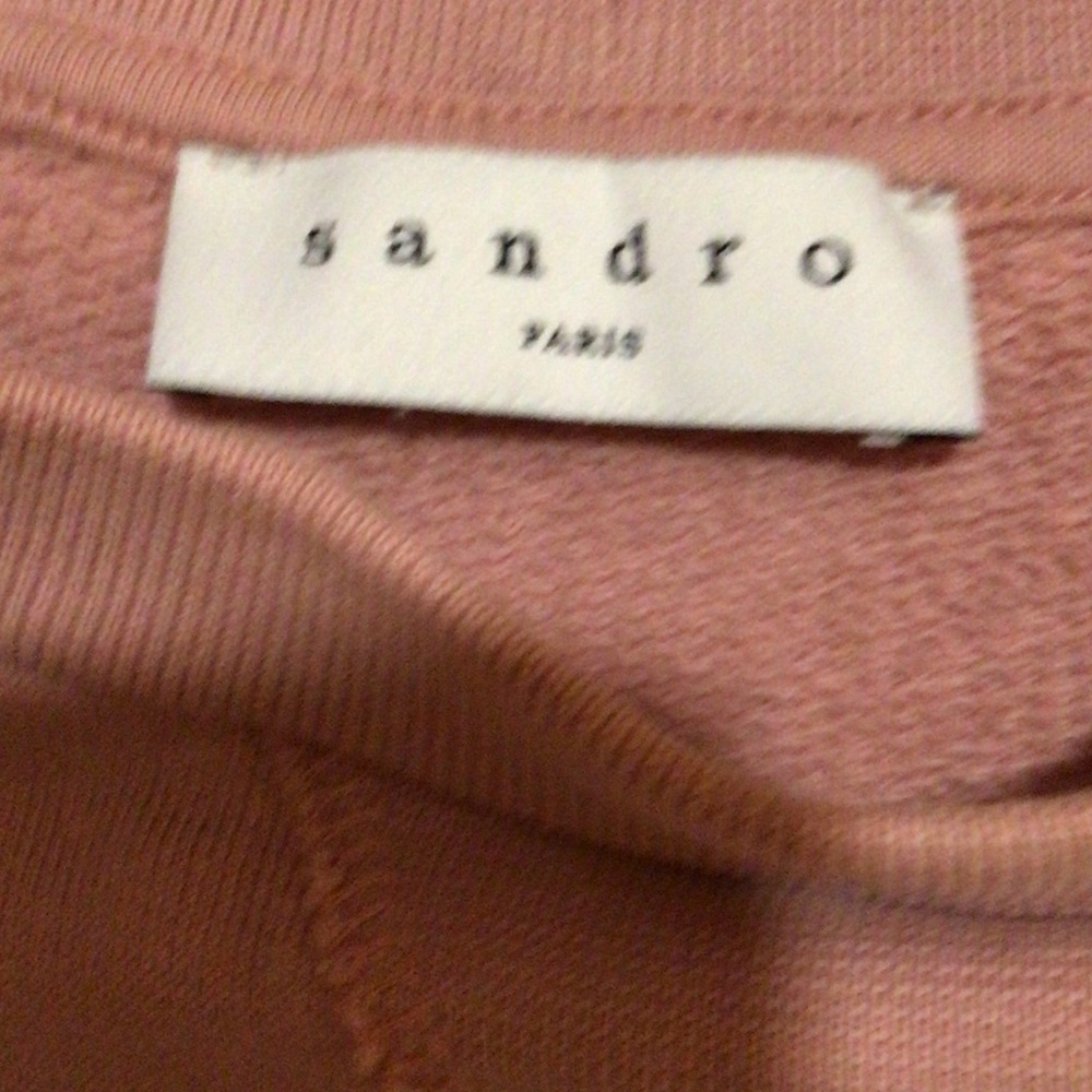 Sandro Blush Sweatshirt with White Paris Detail - Picture 3 of 3